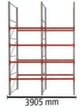 META Rayonnage à palettes MULTIPAL pour 20 palettes, largeur 3905 mm, 5 niveaux de stockage S