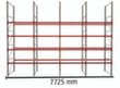 META Rayonnage à palettes MULTIPAL pour 40 palettes, largeur 7725 mm, 5 niveaux de stockage S