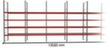 META Rayonnage à palettes MULTIPAL pour 105 palettes, largeur 19580 mm, 5 niveaux de stockage S