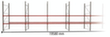 META Rayonnage à palettes MULTIPAL pour 63 palettes, largeur 19580 mm, 3 niveaux de stockage S