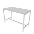 Quadrifoglio Table haute Creo pour conférences, hauteur x largeur x profondeur 1070 x 1600 x 800 mm, panneau gris