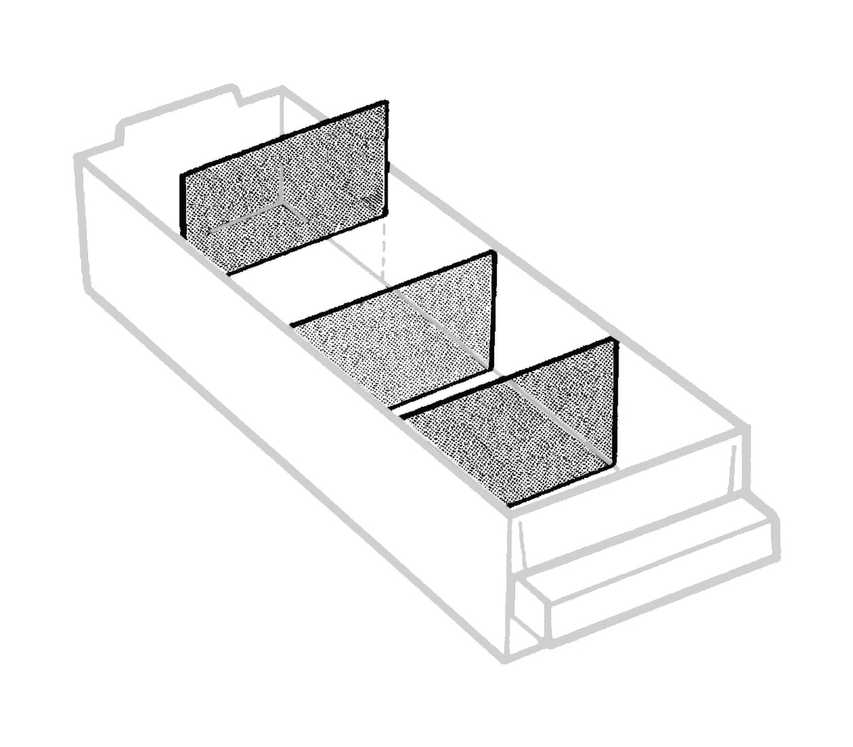 raaco Séparateur transversal pour bloc à tiroirs transparents  ZOOM