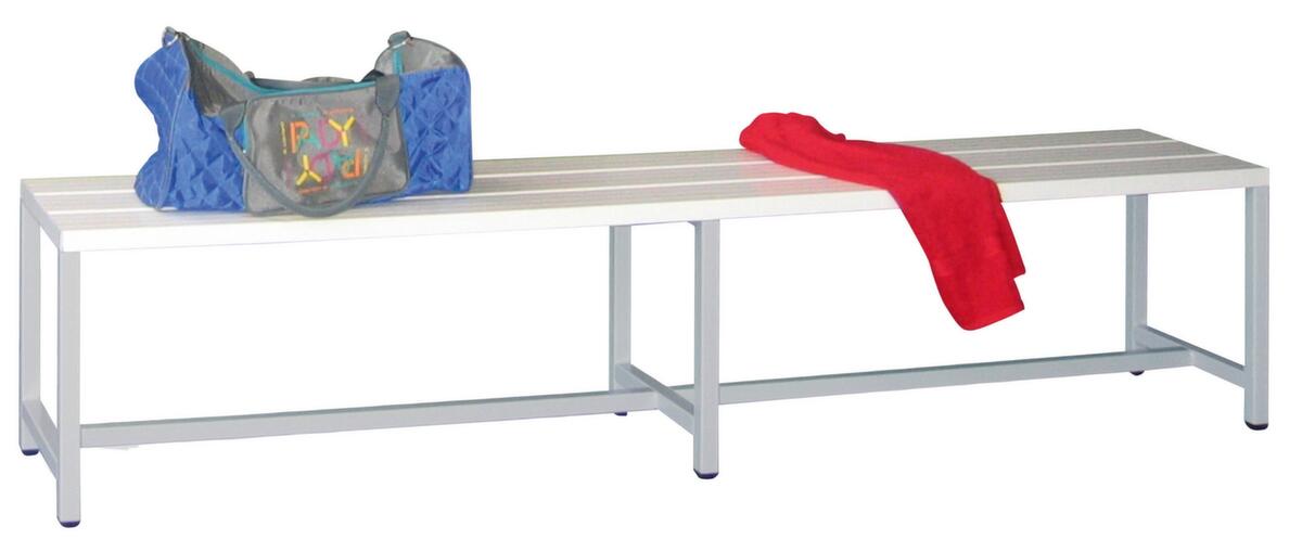 PAVOY Banc vestiaire Basis gris clair avec lames en plastique  ZOOM