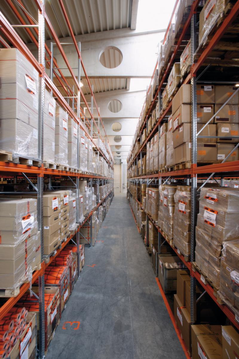 META Rayonnage à palettes MULTIPAL pour 8 palettes, largeur 2870 mm, 4 niveaux de stockage ZOOM