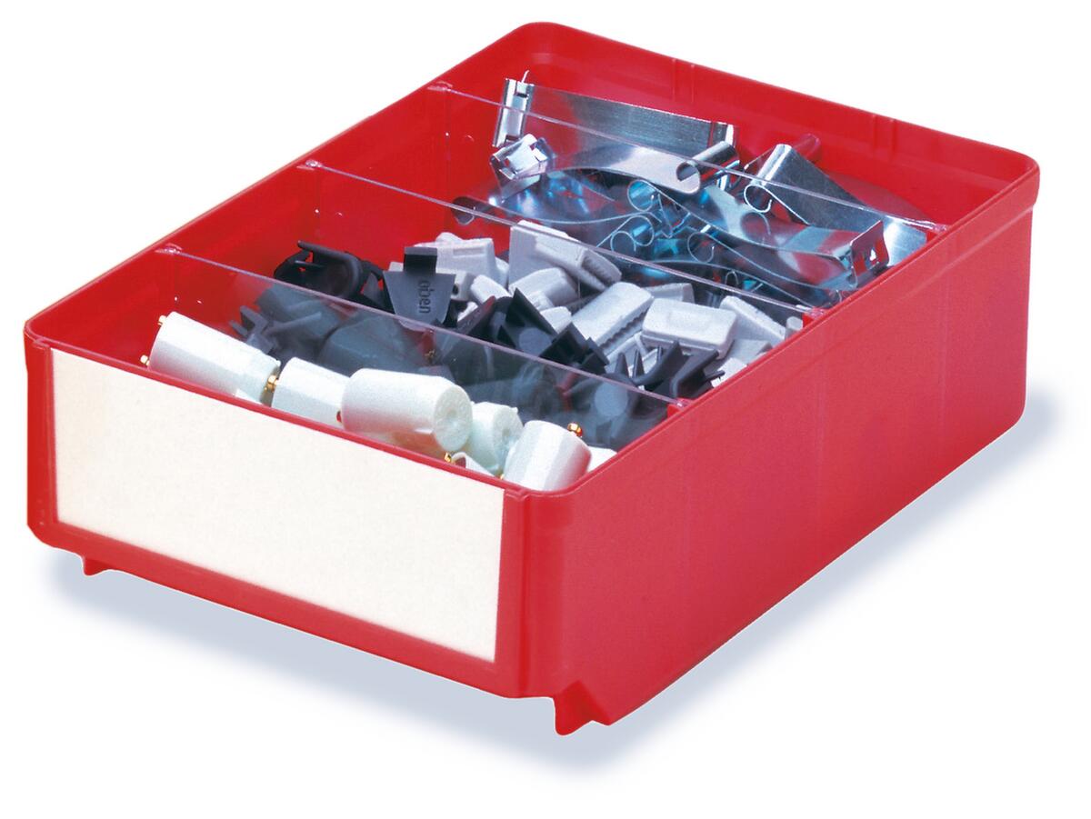 Bacs compartimentables avec large champ d'inscription ZOOM