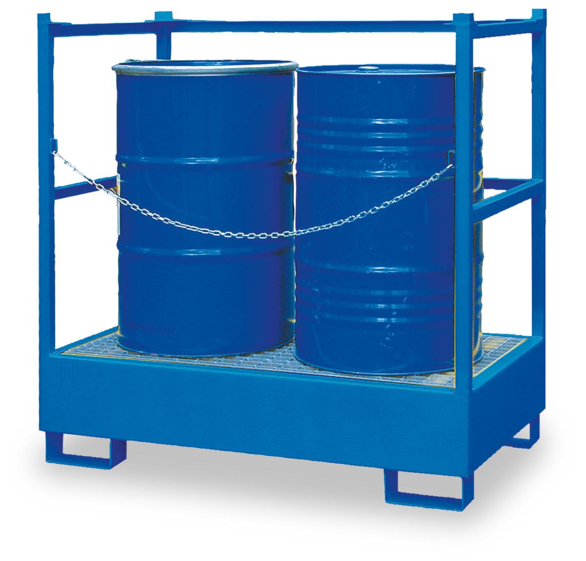 Bac de rétention gerbable avec caillebotis  ZOOM