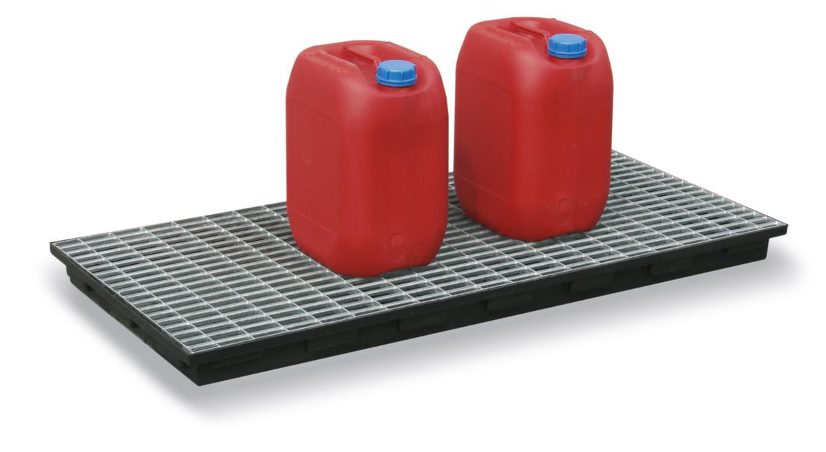 Bac de rétention PE pour bidons  ZOOM