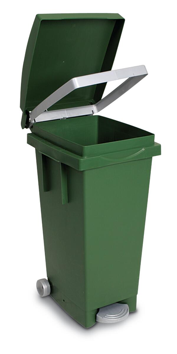 Poubelle à pédale mobile capacité 80 l ZOOM