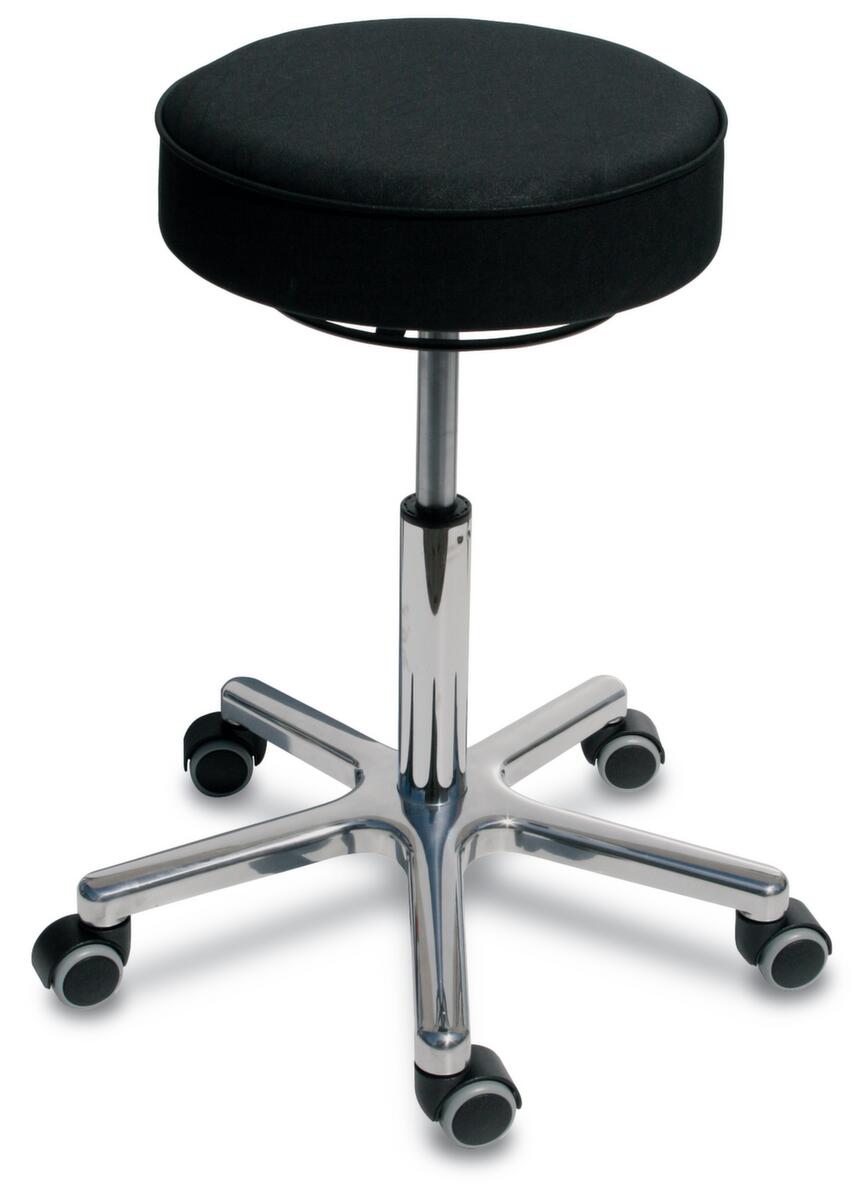 Tabouret pivotant hauteur réglable avec assise en similicuir  ZOOM