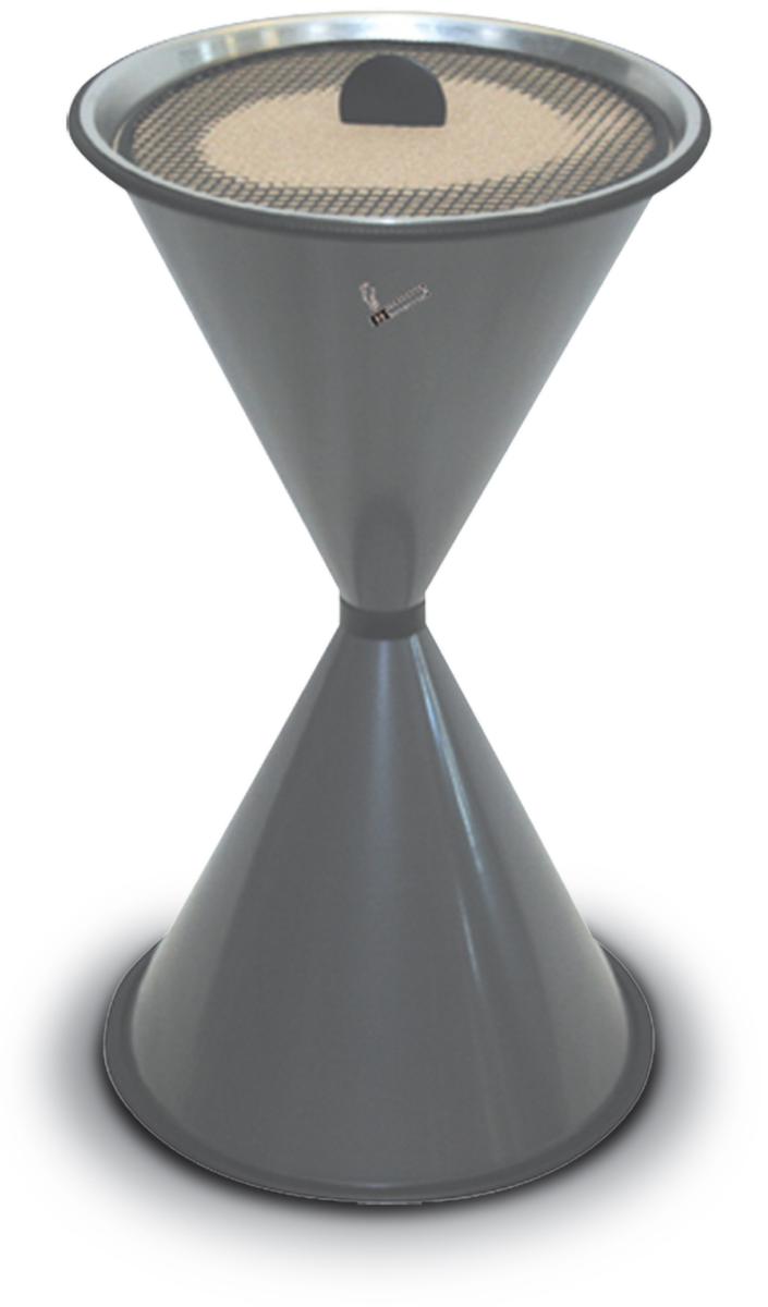 Cendrier sur pied en forme de sablier ZOOM