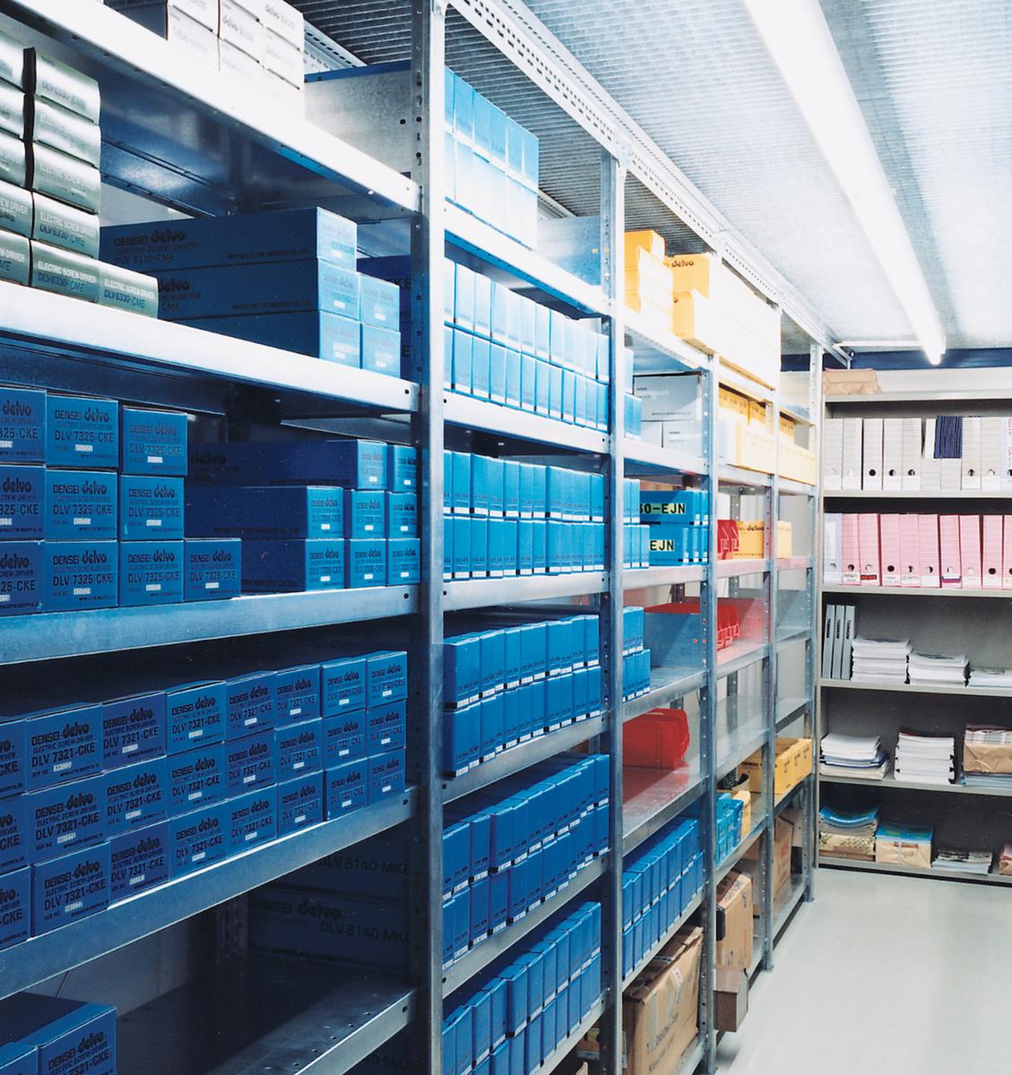 META Rayonnage de stockage, hauteur x largeur x profondeur 2000 x 3068 x 436 mm, 5 tablettes ZOOM