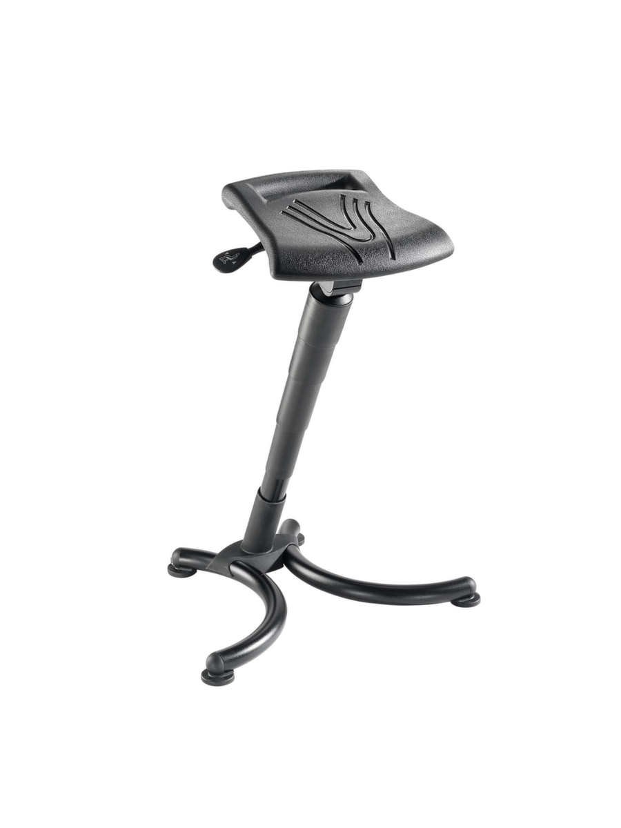 meychair Aide à la station debout Assistent Futura AF5 avec colonne inclinée, hauteur d’assise 670 - 910 mm, piètement RAL9005 noir foncé  ZOOM