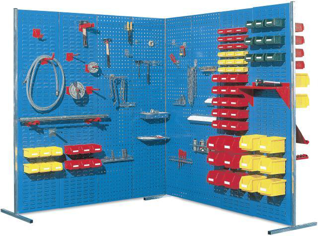 Kappes Cloison de séparation à panneaux perforés/rainurés RasterPlan® en double panneau 90  ZOOM