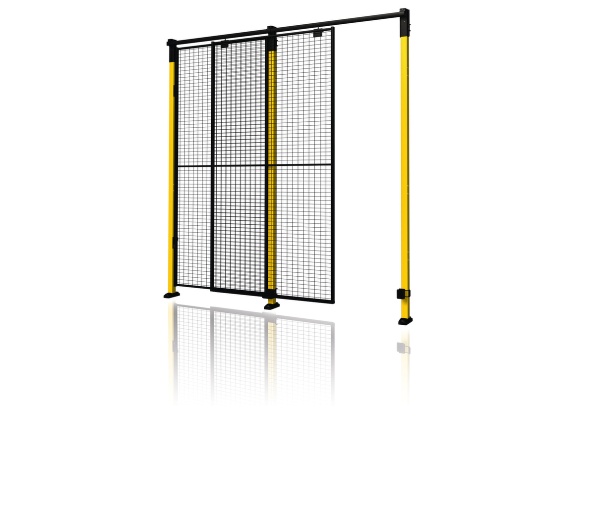 Axelent Porte coulissante pour grille de protection de machine, hauteur x largeur 2300 x 1400 mm