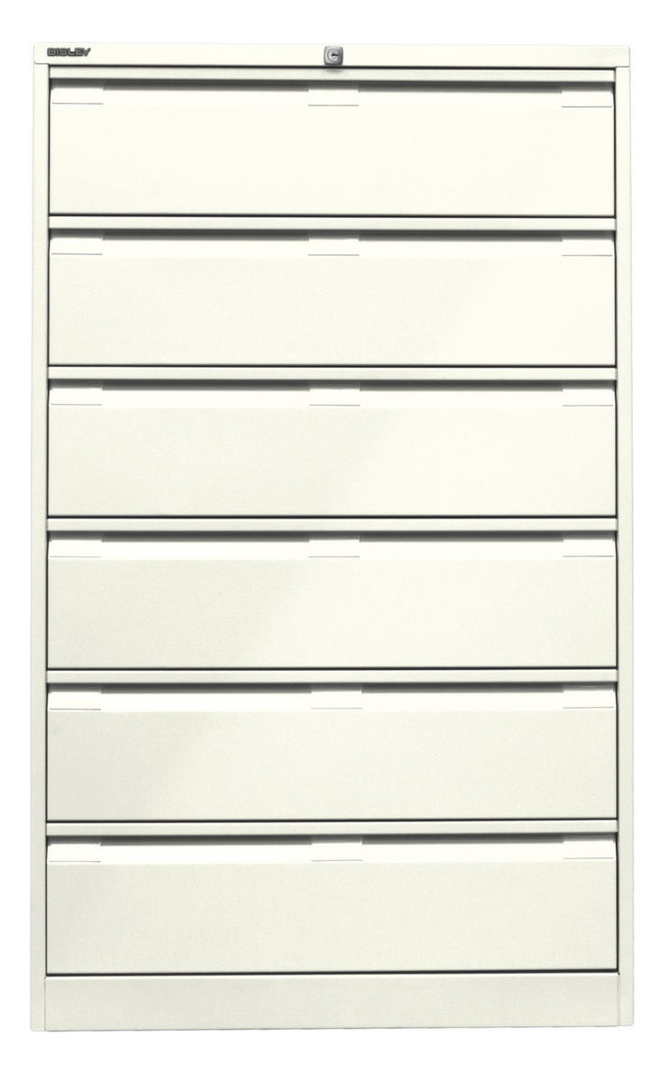 Bisley Armoire pour fiches DF6, 3 rangées, blanc/blanc