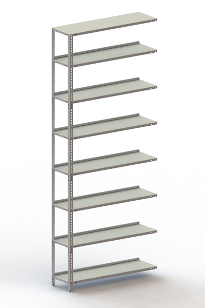 META Porte-fichiers à visser Champ de saisie à utiliser des deux côtés, 8 tablettes, avec revêtement en zinc anti-corrosion