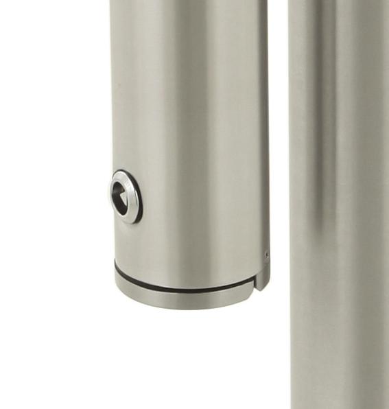 Colonne de cendrier double en aluminium avec toit  ZOOM