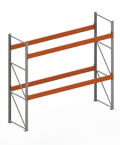 META Rayonnage à palettes MULTIPAL pour 12 palettes, largeur 3770 mm, 3 niveaux de stockage