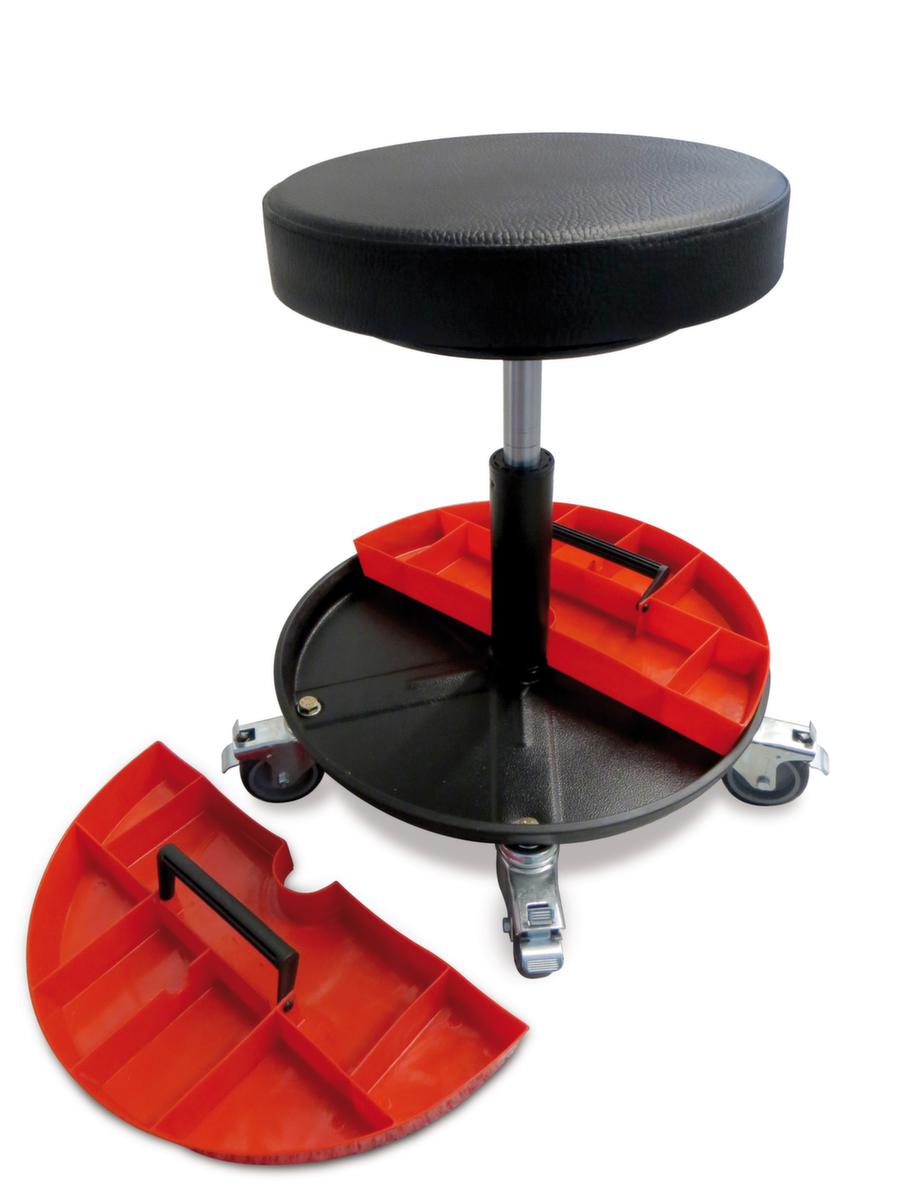 meychair Tabouret d'atelier Assistent Professional, assise noir, roulettes  ZOOM