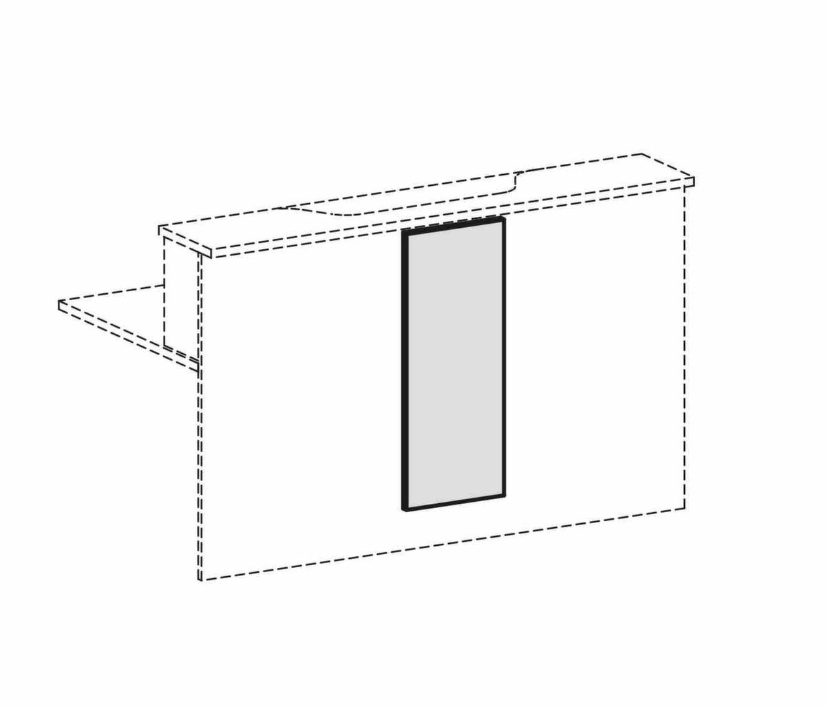 Cache design pour rehausse en saillie de banque d'accueil  ZOOM