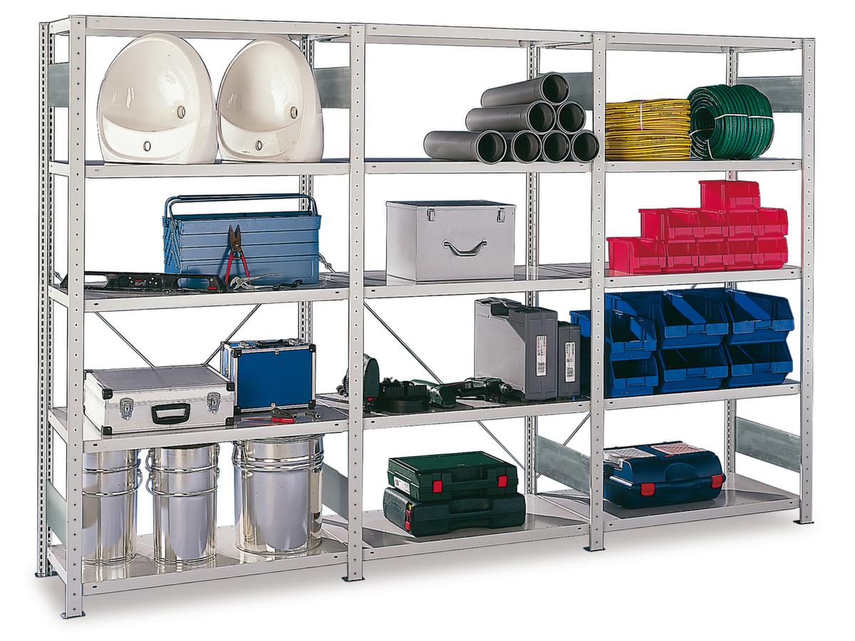 META Rayonnage de stockage, hauteur x largeur x profondeur 2000 x 3068 x 436 mm, 5 tablettes ZOOM