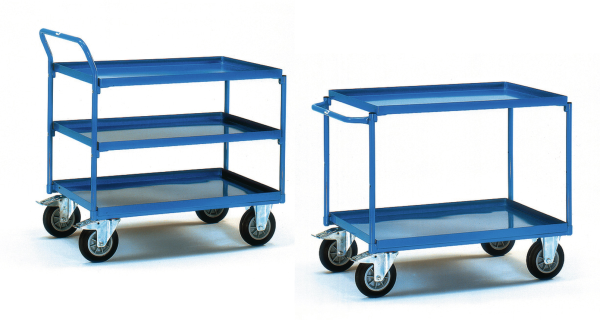 fetra Chariot à plateaux avec tablettes de rétention étanches à l'huile ZOOM