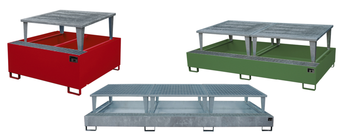 Bac de rétention avec supports de soutirage ZOOM