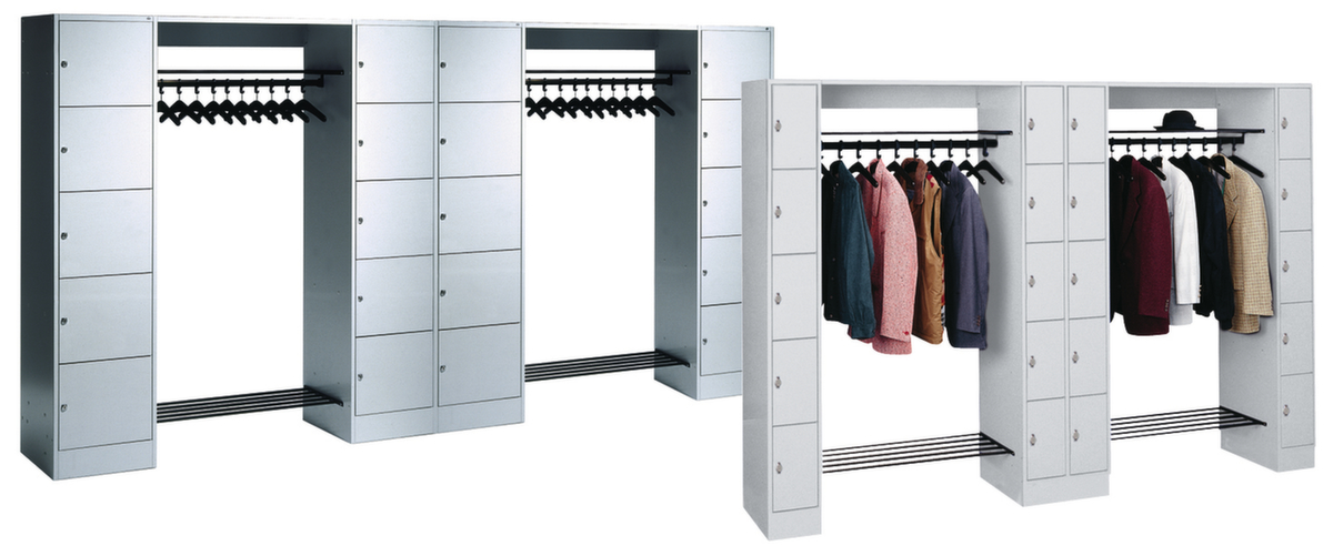 C+P Vestiaire à casiers Classic gris clair avec 20 casiers ZOOM