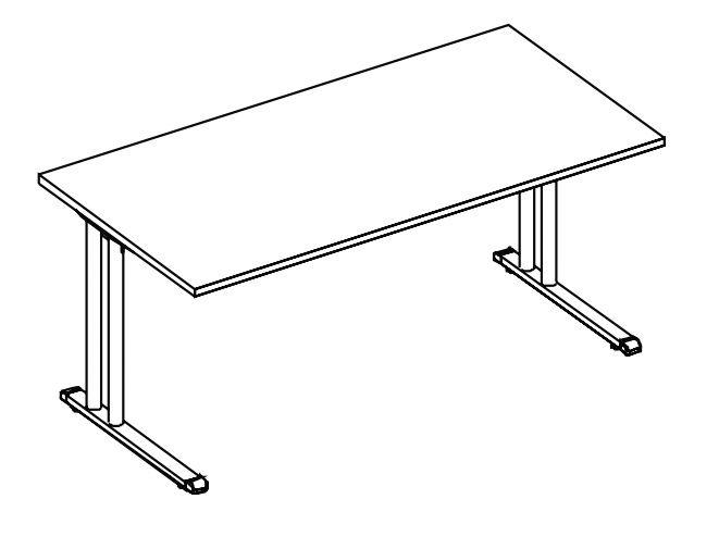 Nowy Styl Bureau E10 avec piètement en C  ZOOM