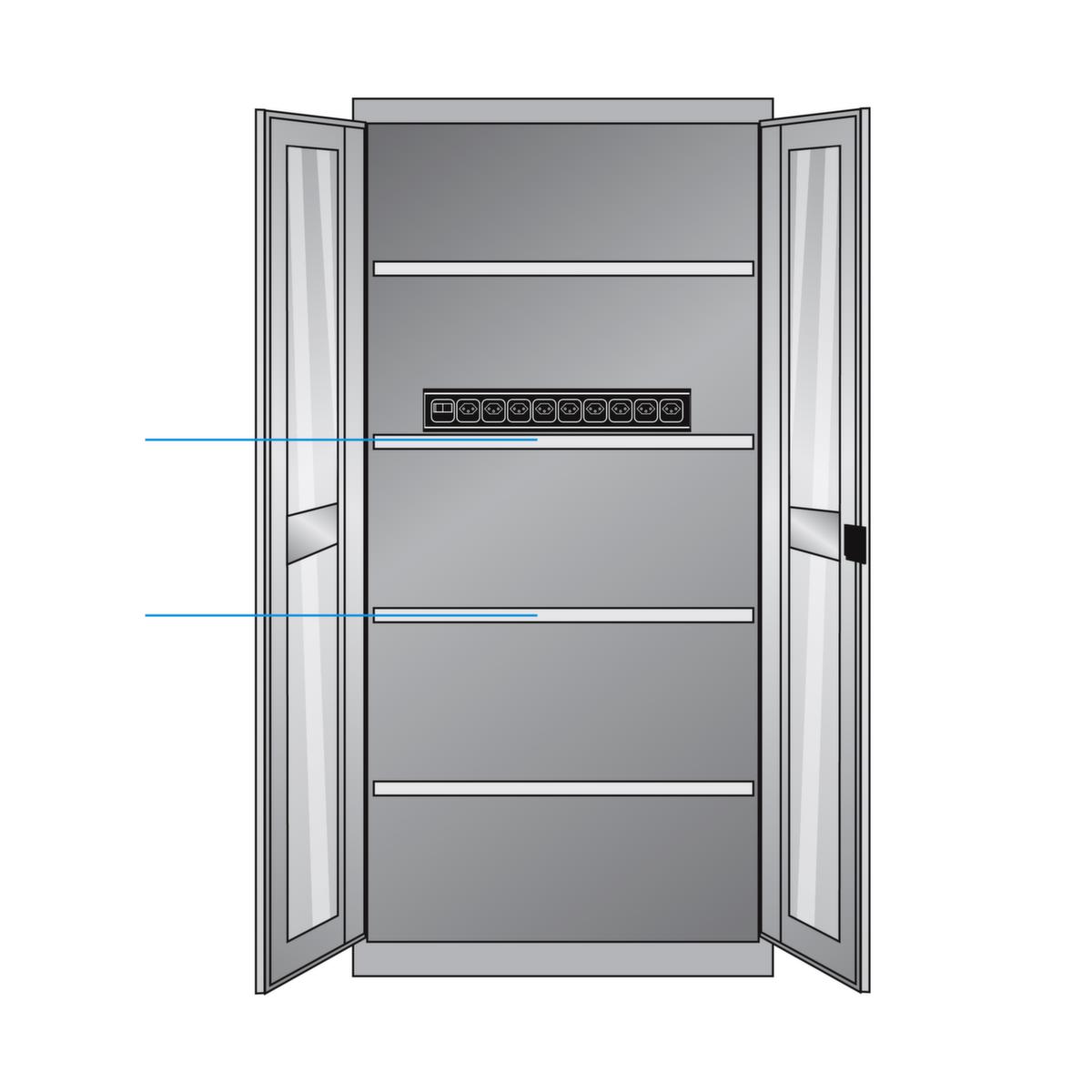 Thurmetall Armoire à portes battantes électrique, modèle CH, RAL7016 gris anthracite/RAL7035 gris clair  ZOOM