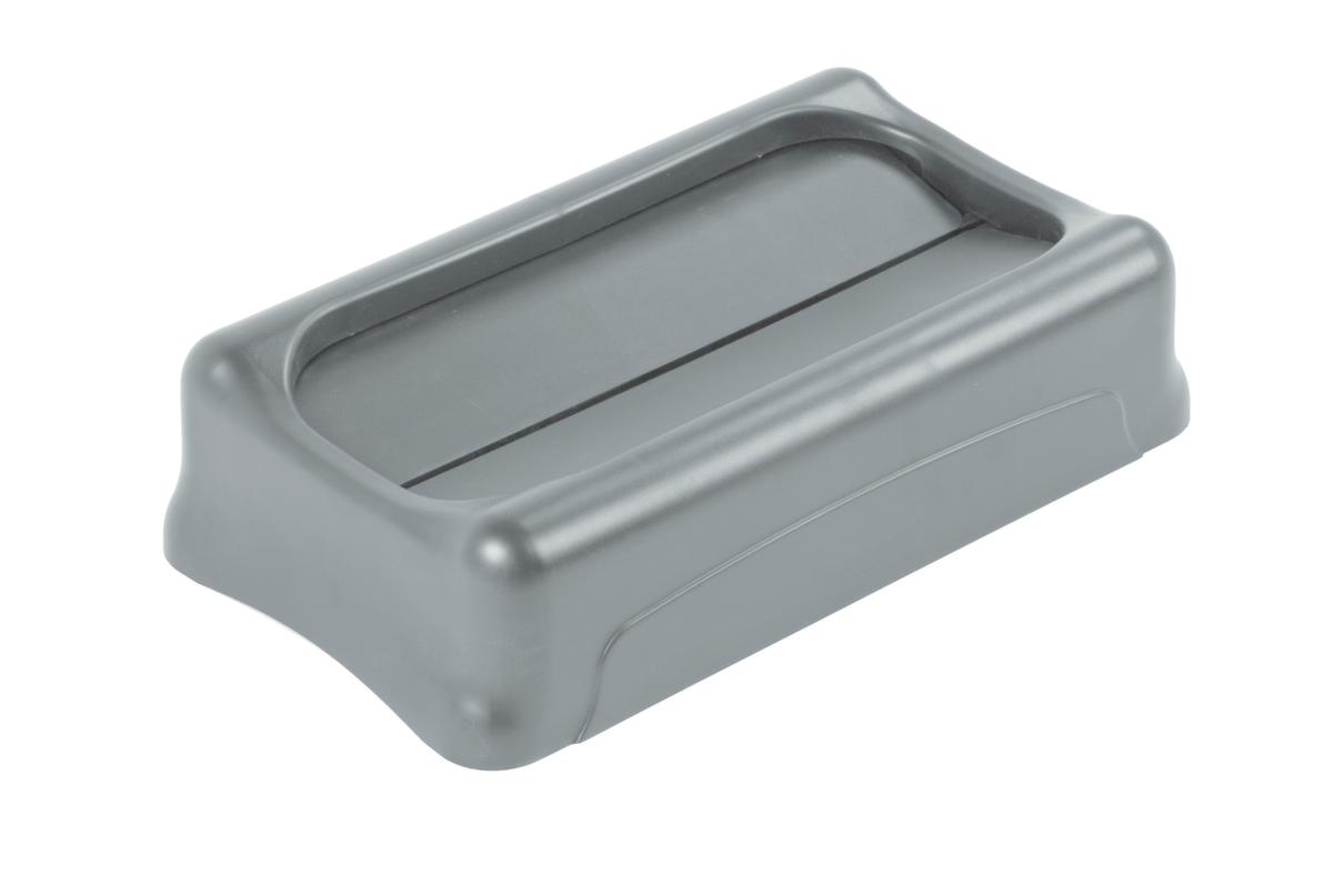 Rubbermaid Couvercle oscillant Slim Jim® pour collecteur de recyclage, gris