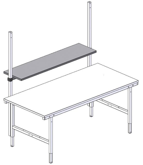 Rocholz Tablette pour table d'emballage, largeur x profondeur 1600 x 400 mm  ZOOM