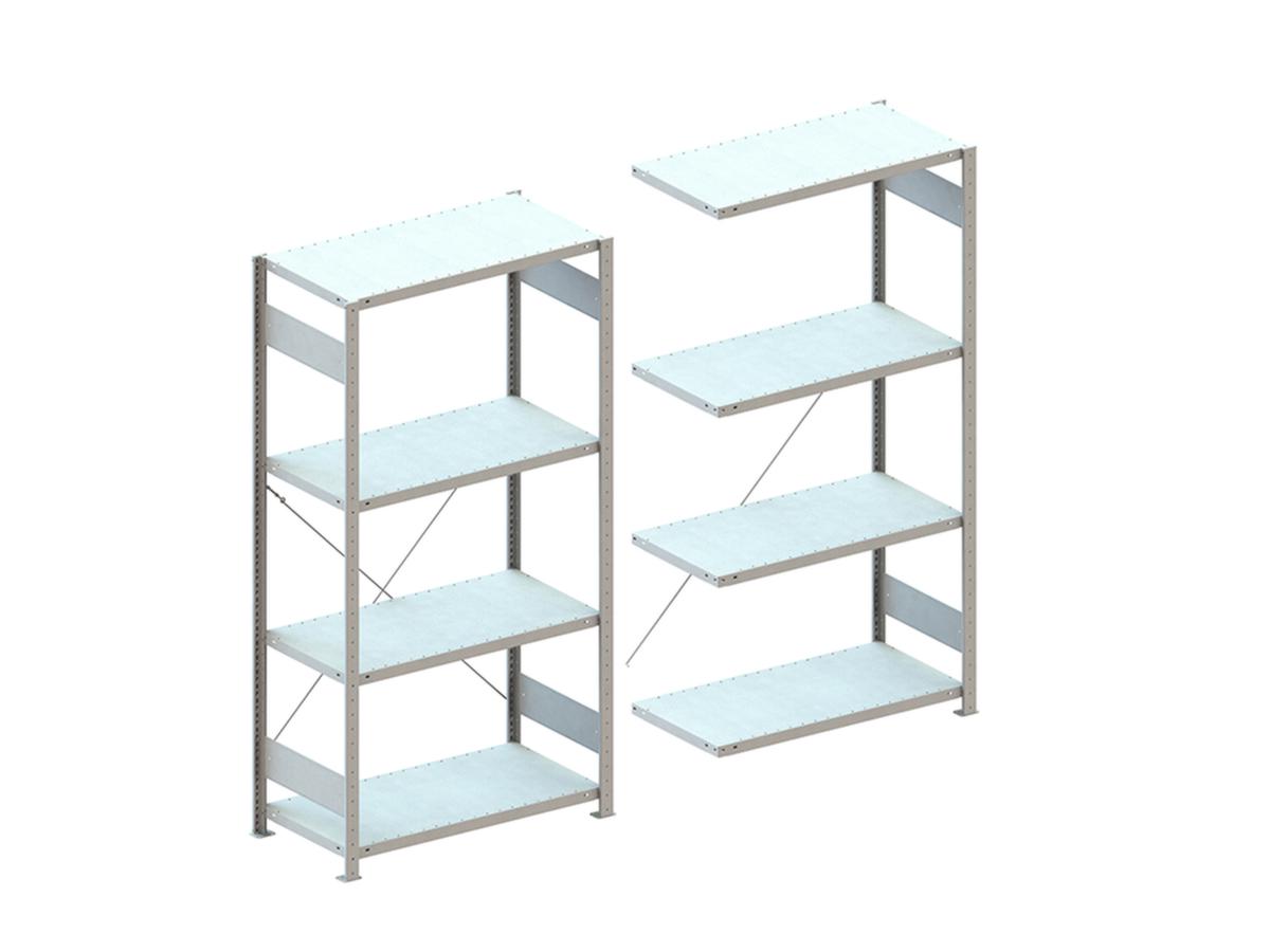 META rayonnage sans boulons extensible charge max. par tablette 230 kg ZOOM