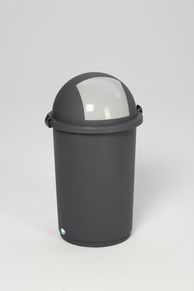 VAR Collecteur de recyclage étanche aux liquides, 50 l, gris, couvercle argent  ZOOM