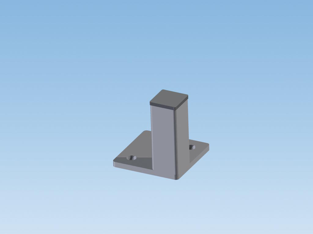 Poste d'angle pour parois de séparation, hauteur 2200 mm