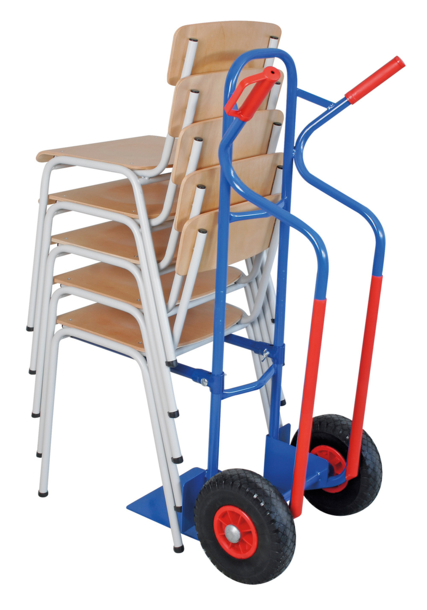 Diable porte-chaises, force 250 kg, caoutchouc plein bandage ZOOM
