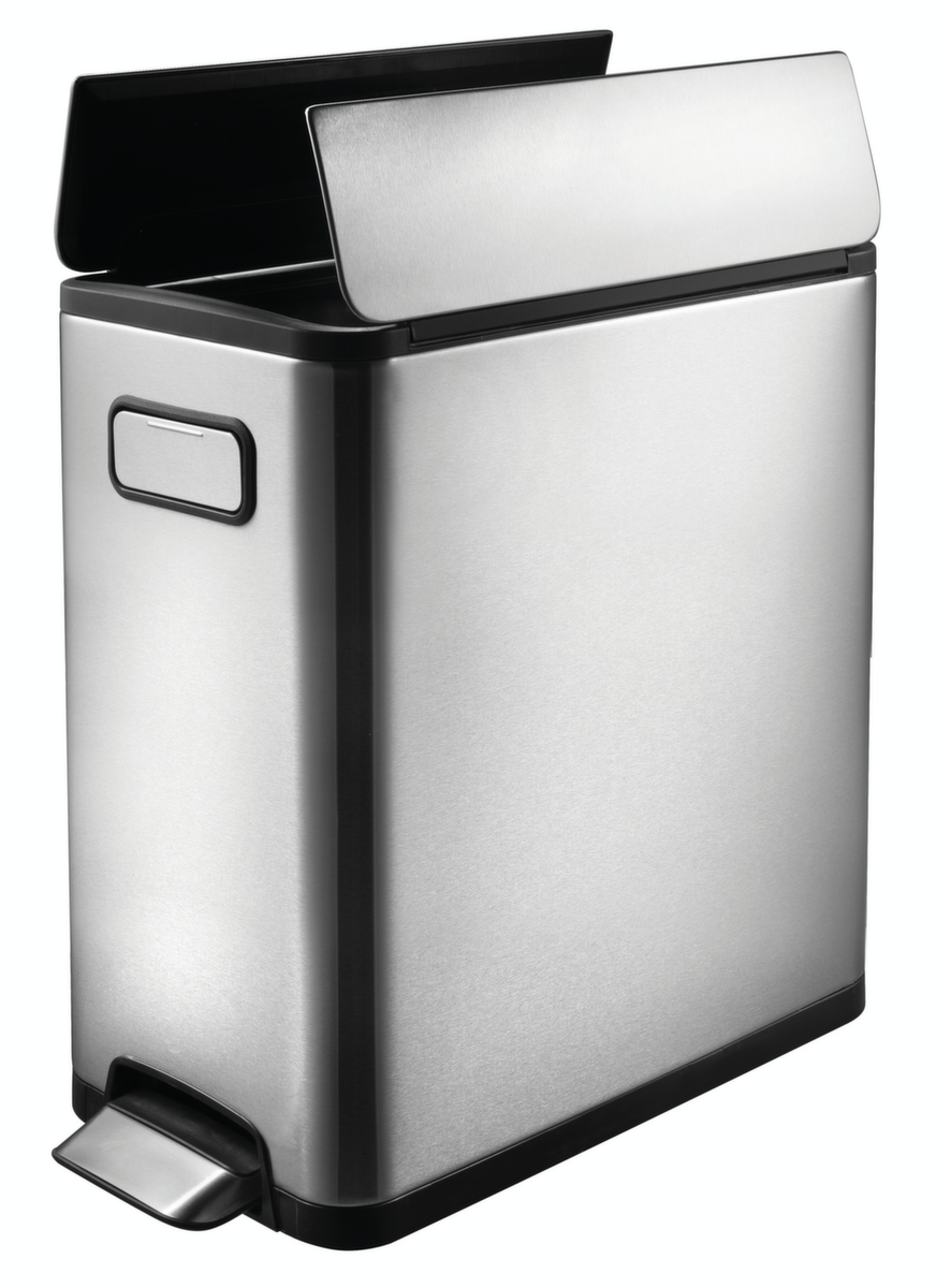 Poubelle à pédale acier inoxydable mobile EKO Ecofly ZOOM