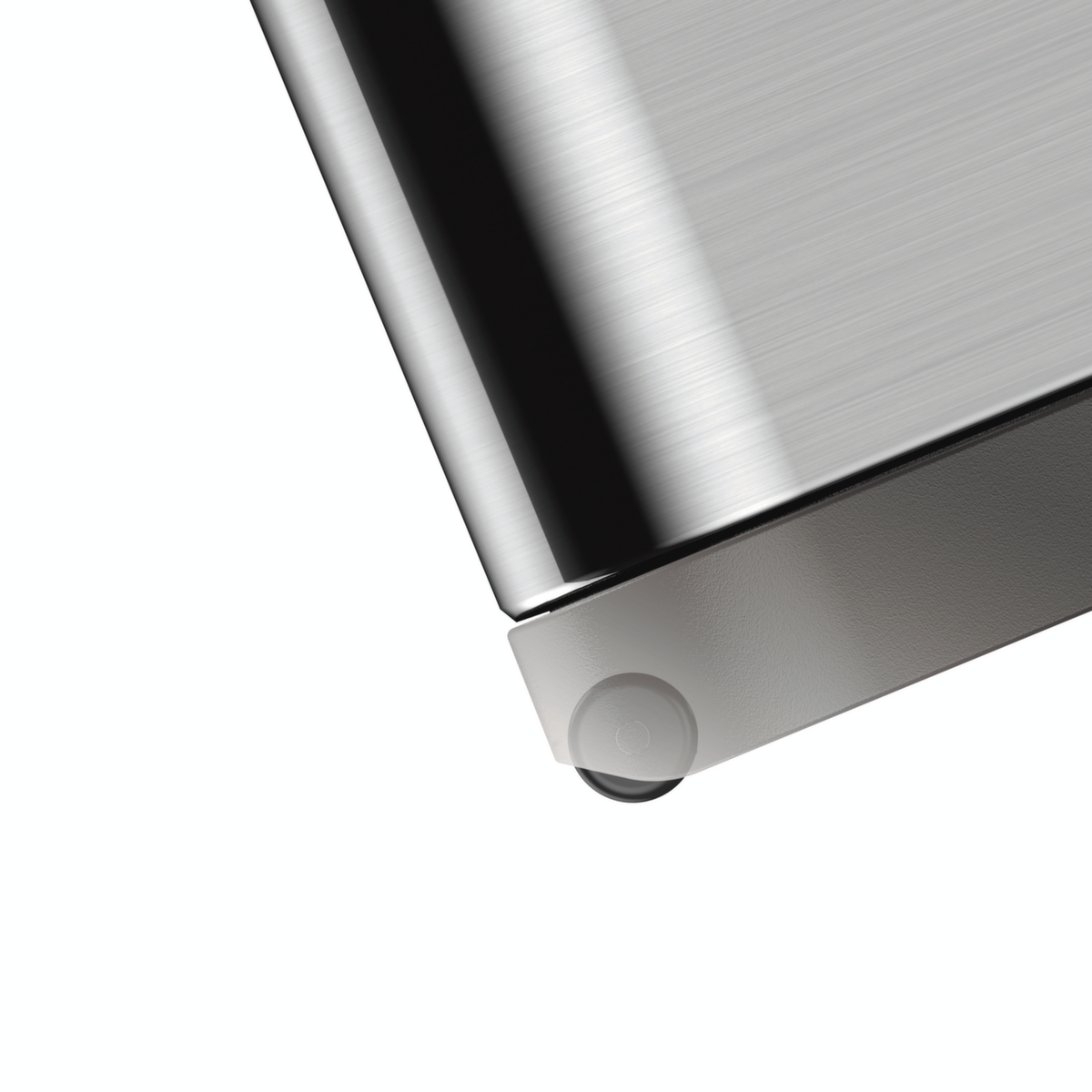 Poubelle à pédale acier inoxydable mobile EKO Ecofly ZOOM