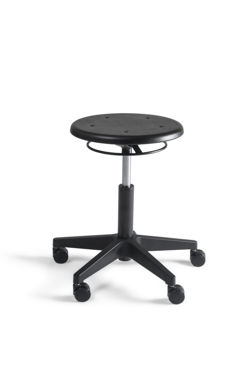 Tabouret pivotant avec assise ronde PU  ZOOM