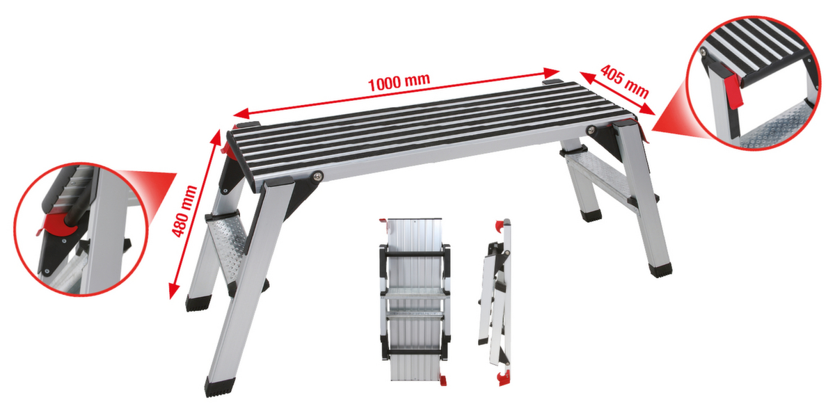 KS Tools Plate-forme de sécurité en aluminium  ZOOM