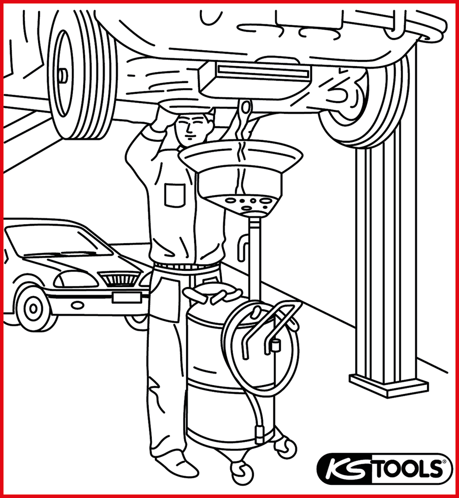 KS Tools Récupérateur d'huile usagée mobile  ZOOM