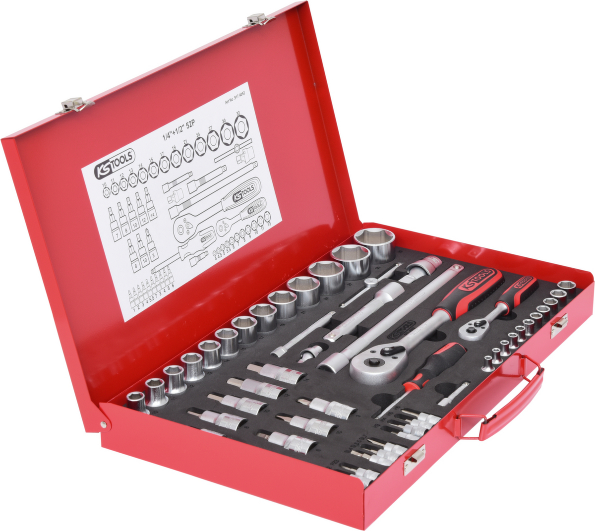 KS Tools Jeu de clés à douille 1/4"+1/2" ZOOM