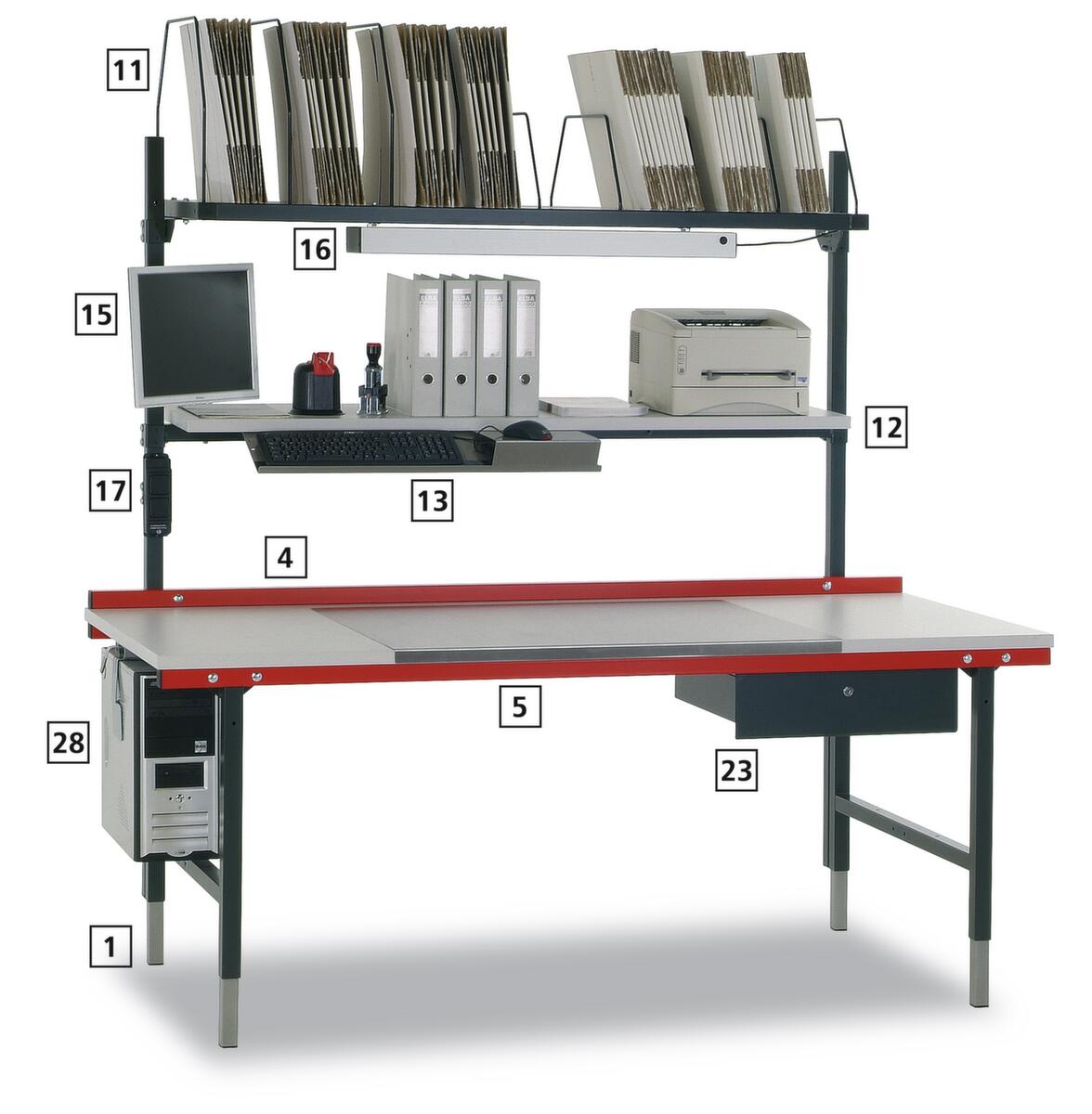 Rocholz Table d'emballagemodulaire de travail et de montageà hauteur réglableen différentes exécutions