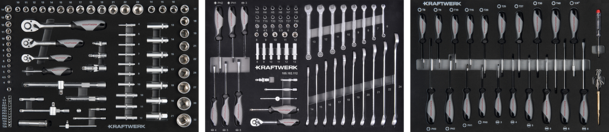 KRAFTWERK® Composition d'outils EVA 154 pcs.  ZOOM