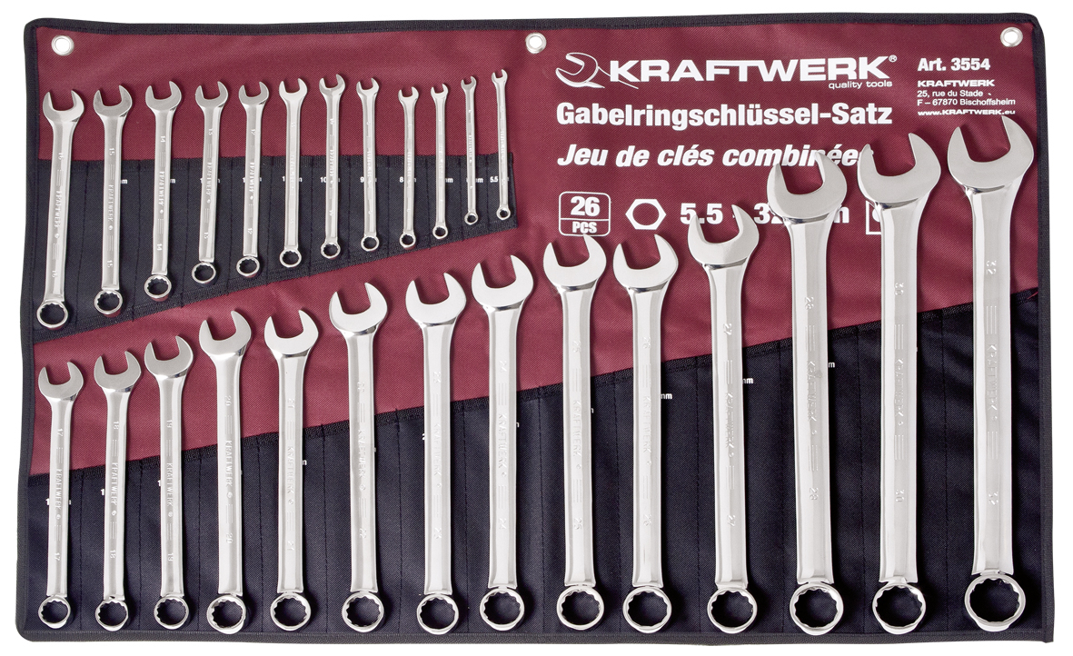 KRAFTWERK® 26-t. Jeu de clés de fourche 5-32mm Rollt.  ZOOM