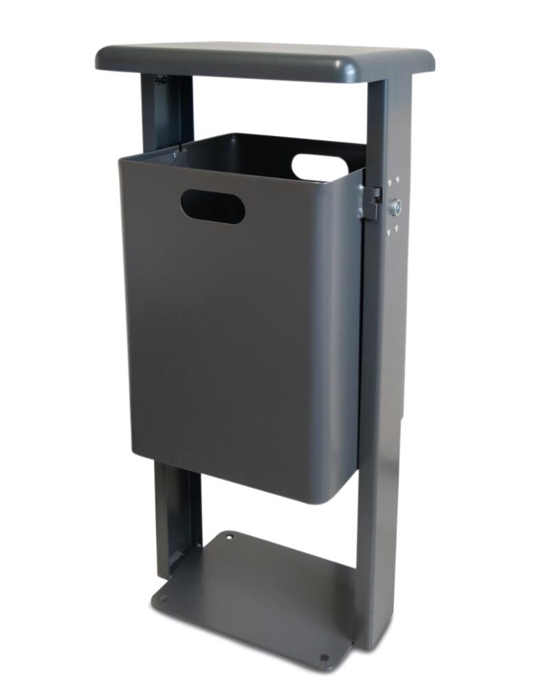 Poubelle avec toit de protection