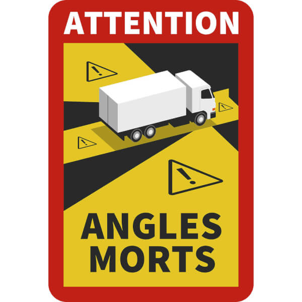 Panneau d'avertissement SafetyMarking® « Attention Angles Morts » ZOOM