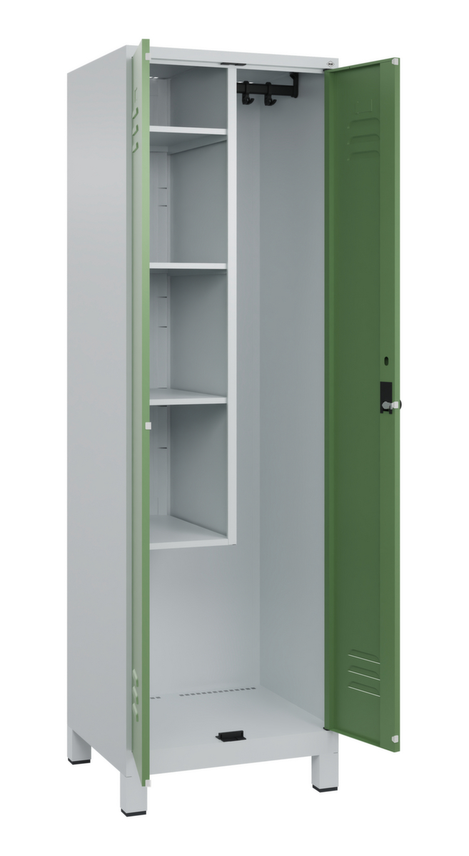 C+P Armoire d'entretien Classic Plus avec cloison de séparation médiane raccourcie