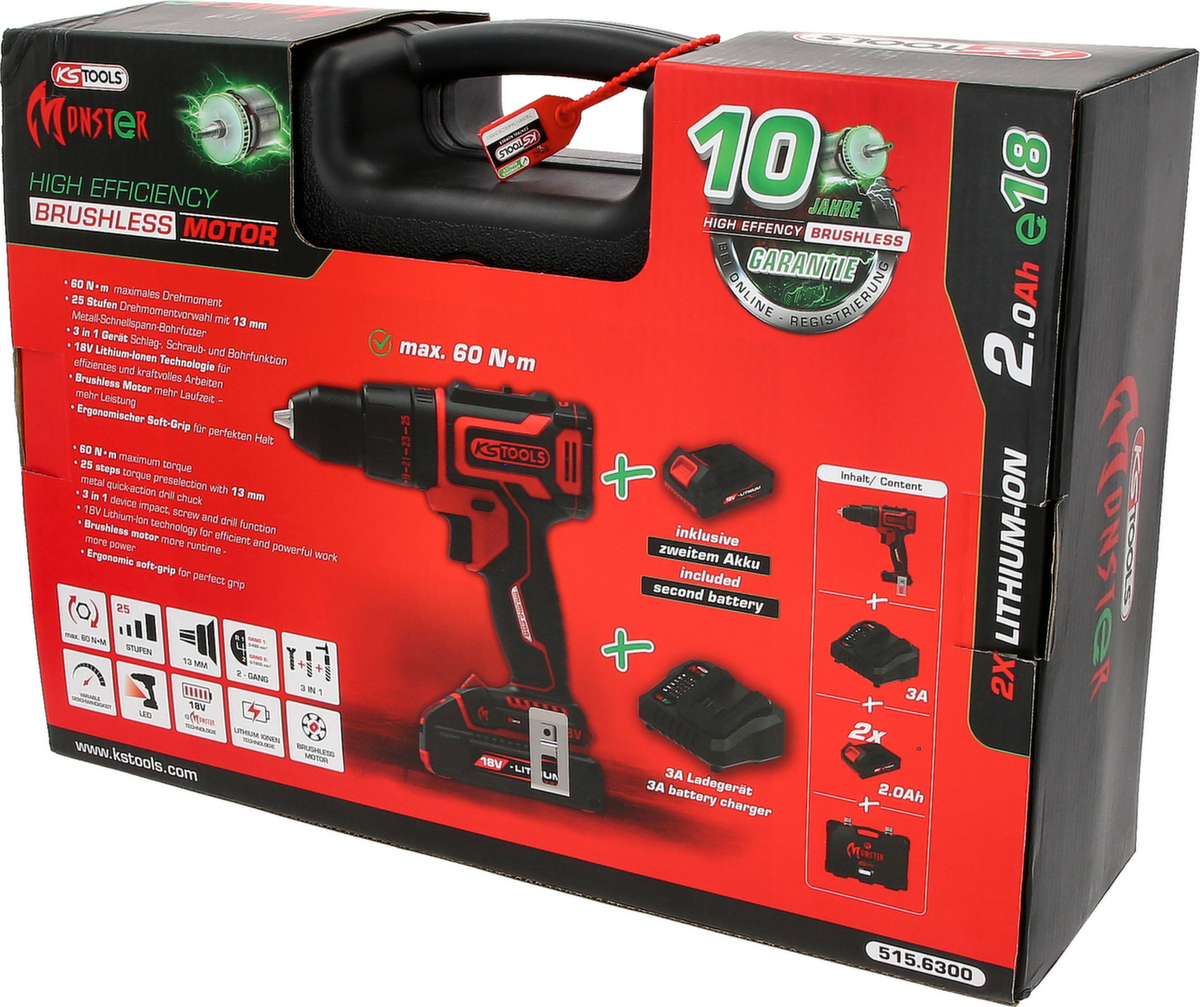 KS Tools eMONSTER Brushless cordless impact drill and screwdriver set  ZOOM