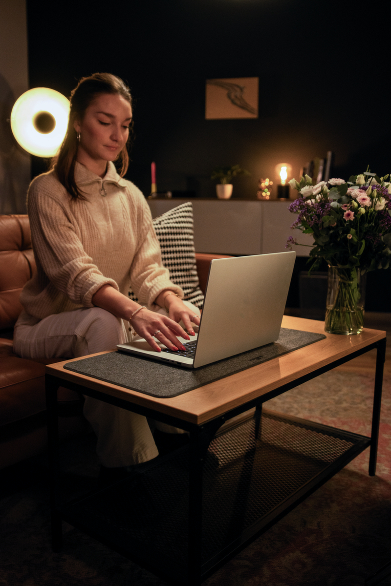 Durable Sous-main de bureau EFFECT en feutre PET recyclé  ZOOM